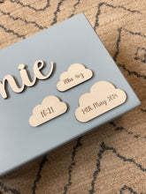 Load image into Gallery viewer, Cloud Birth Details Keepsake Box
