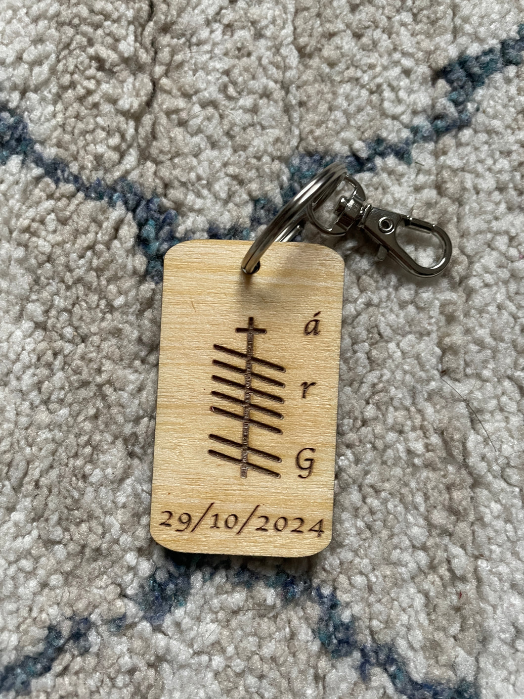 Ogham - Grá Keyring