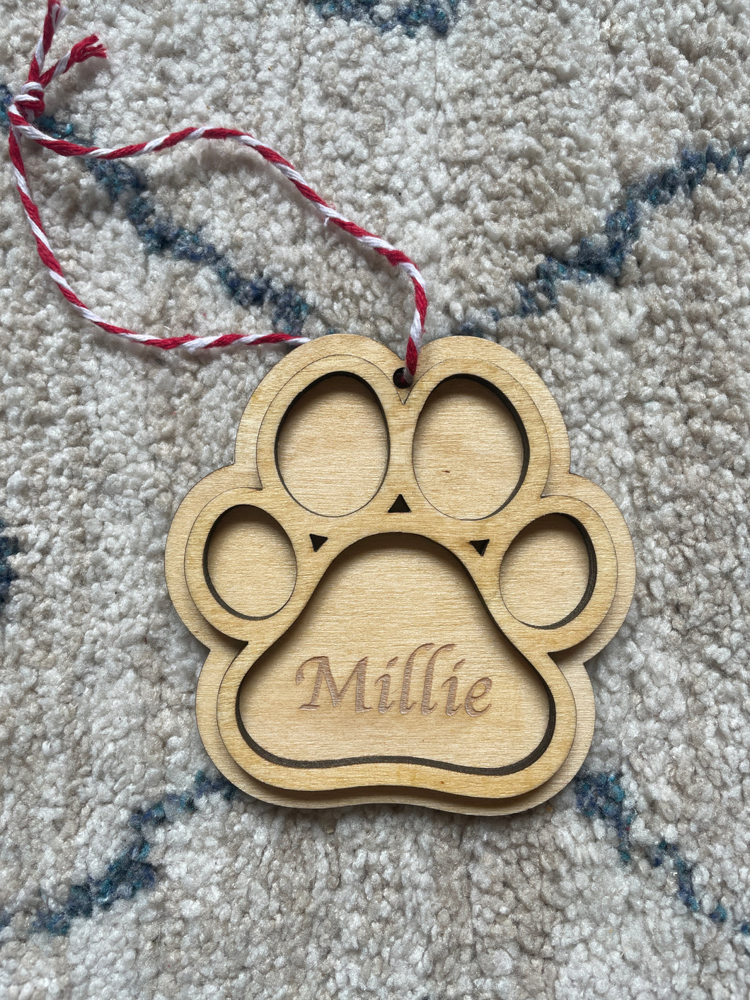 Paw Print Christmas Decoration