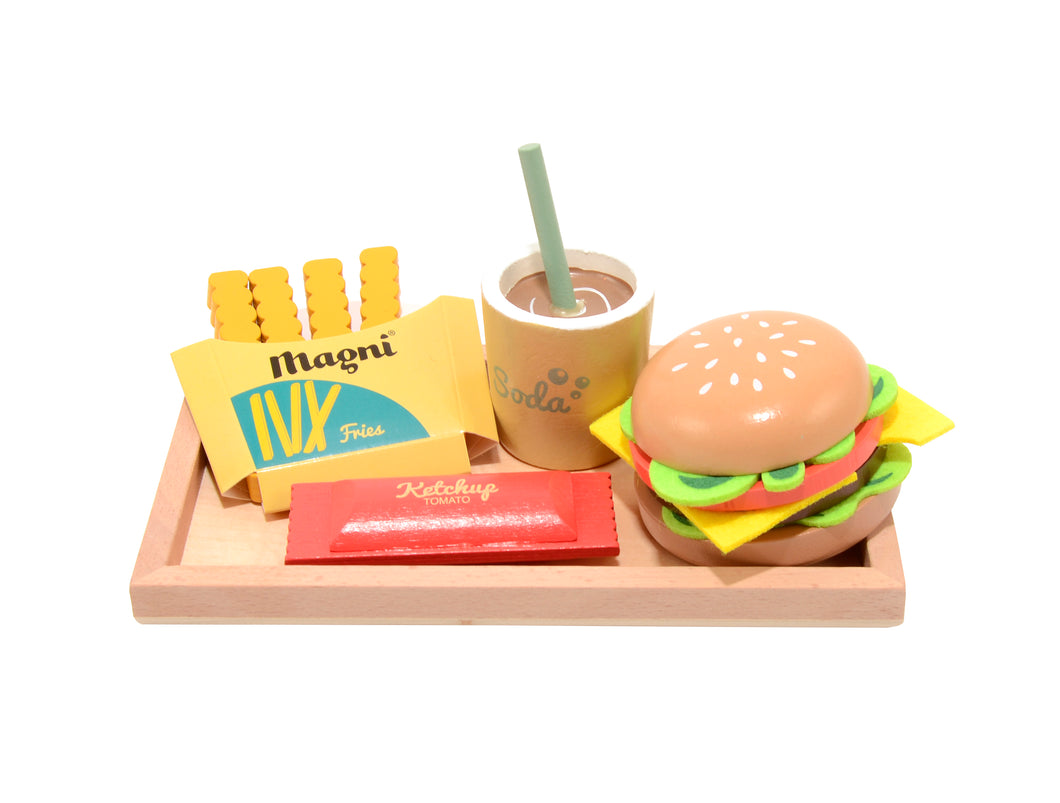 Wooden Burger Set