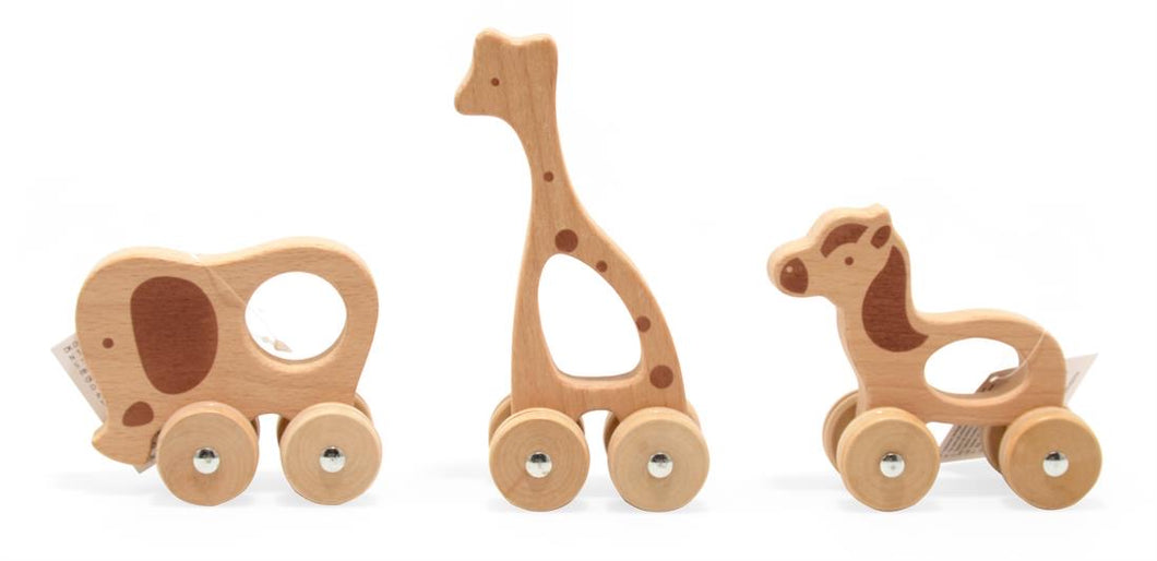 Wooden Animals on Wheels