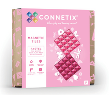 Load image into Gallery viewer, Connetix Pastel Pink &amp; Berry Base Plate 2 pc
